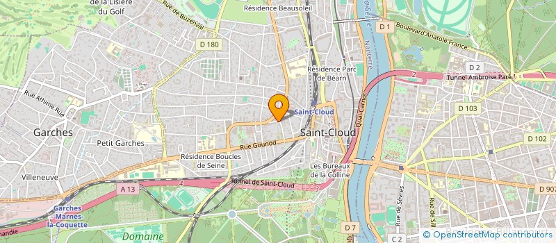 localisation de l'entreprise ASSOCIATION DES T1 à SAINT-CLOUD