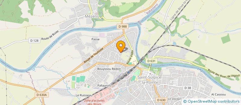 localisation de l'entreprise ASSOCIATION DES TECHNIQUES ET INDUSTRIES CINEMATHOGRAPHIQUES (LE CINEMA S'EXPOSE 81) à SAINT-SULPICE-LA-POINTE