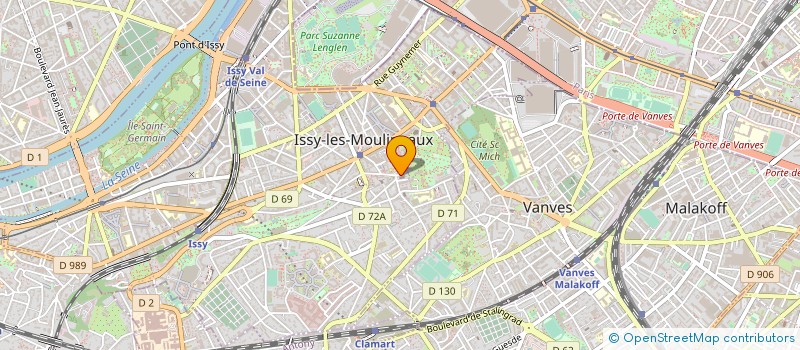localisation de l'entreprise ASSOCIATION DES TERRAINS D ISSY à ISSY-LES-MOULINEAUX
