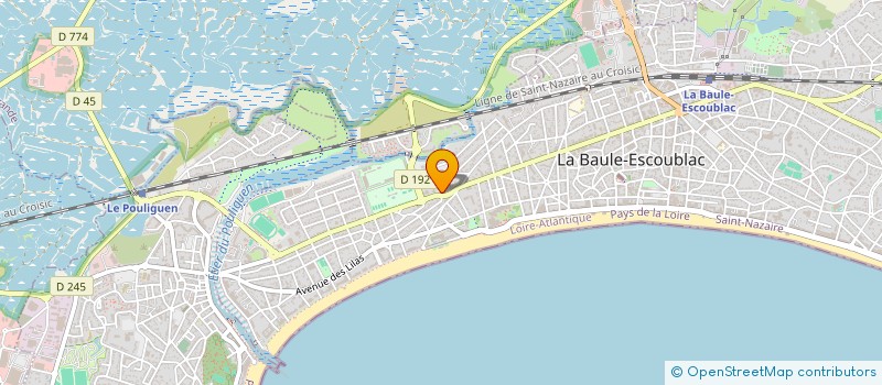 localisation de l'entreprise ASSOCIATION DES THEATRALES DE LA BAULE  LA BAULE-ESCOUBLAC