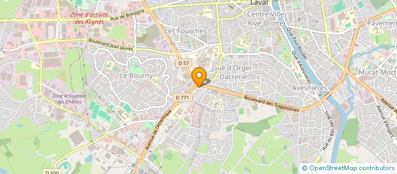 localisation de l'entreprise ASSOCIATION DES TRANSPORTEURS SANITAIRES D'URGENCE DE LA MAYENNE à LAVAL