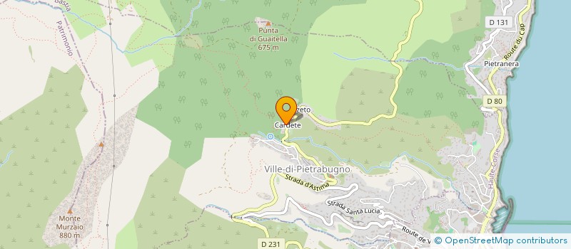 localisation de l'entreprise ASSOCIATION DES TRANSPORTS SANITAIRES D'URGENCE DE CORSE à BASTIA