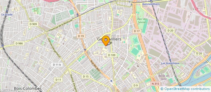 localisation de l'entreprise ASSOCIATION DES TRAVAILLEURS MAGHREBINS DE FRANCE - BOUCLE NORD DE SEINE à GENNEVILLIERS