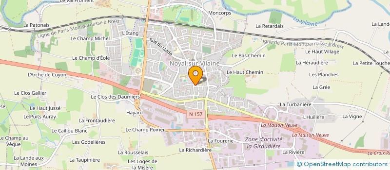 localisation de l'entreprise ASSOCIATION DES TRICOTEUSES BENEVOLES ET SOLIDAIRES  NOYAL-SUR-VILAINE