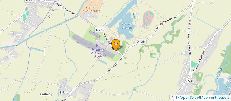 localisation de l'entreprise ASSOCIATION DES USAGERS DE L'AERODROME DE MURET-LHERM (A.U.A.M.L.)  MURET