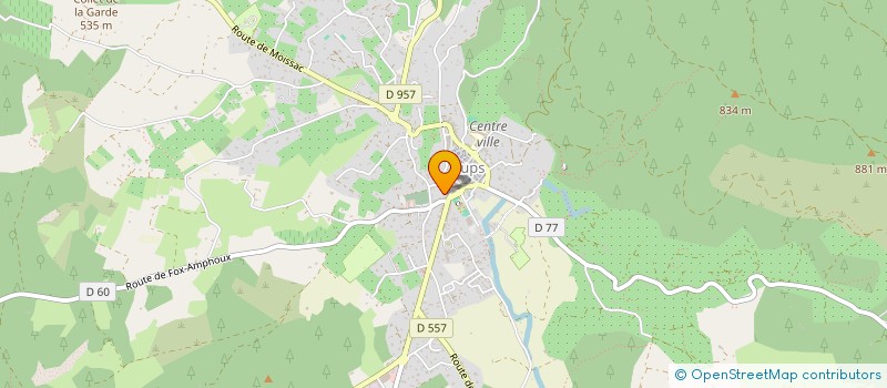 localisation de l'entreprise ASSOCIATION DES USAGERS DE LA CANALISATION D'EAU DE VALLAURI  AUPS