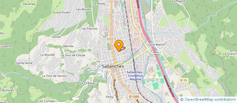 localisation de l'entreprise ASSOCIATION DES USAGERS DES SERVICES D'ACCUEIL DE JOUR  SALLANCHES