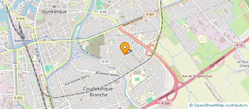 localisation de l'entreprise ASSOCIATION DES USAGERS DU CENTRE SOCIAL  COUDEKERQUE-BRANCHE