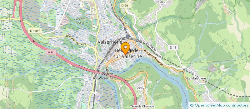 localisation de l'entreprise ASSOCIATION DES USAGERS DU CENTRE SOCIAL à VALSERHONE