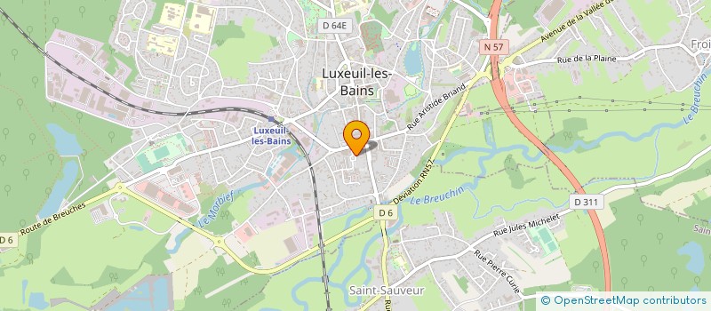 localisation de l'entreprise ASSOCIATION DES USAGERS DU CTRE SOCIAL à LUXEUIL-LES-BAINS