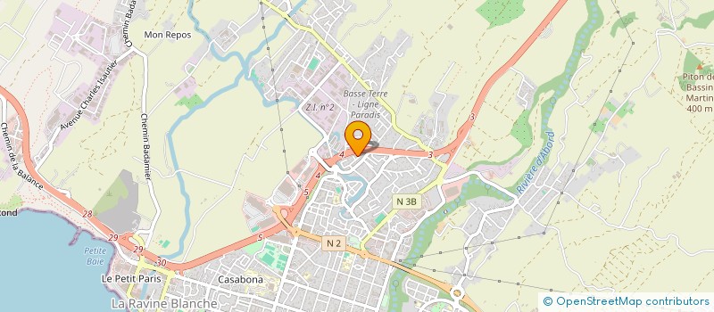 localisation de l'entreprise ASSOCIATION DES USAGERS DU LOTISSEMENT CANDASSAMY à SAINT-PIERRE