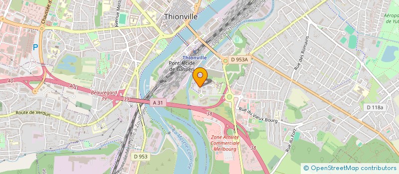 localisation de l'entreprise ASSOCIATION DES USAGERS DU POLE AGROALIMENTAIRE TRANSFRONTALIER NORD LORRAINE  YUTZ