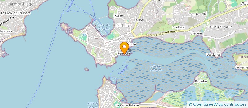 localisation de l'entreprise ASSOCIATION DES USAGERS DU PORT DE LOCMALO  PORT-LOUIS