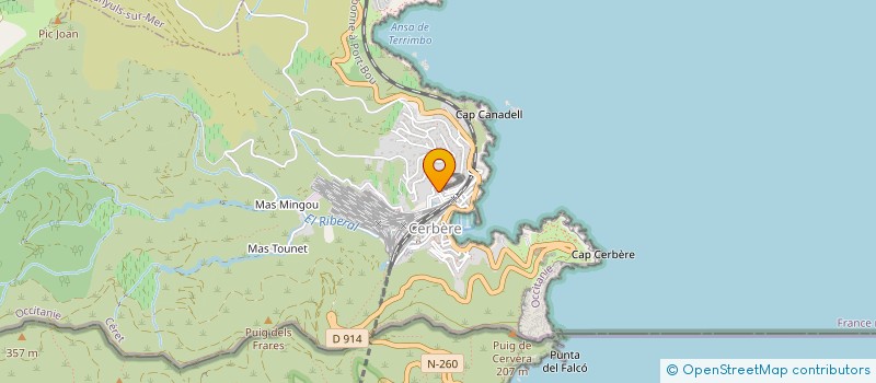 localisation de l'entreprise ASSOCIATION DES USAGERS DU TRAIN PERPIGNAN-PORTBOU  CERBERE