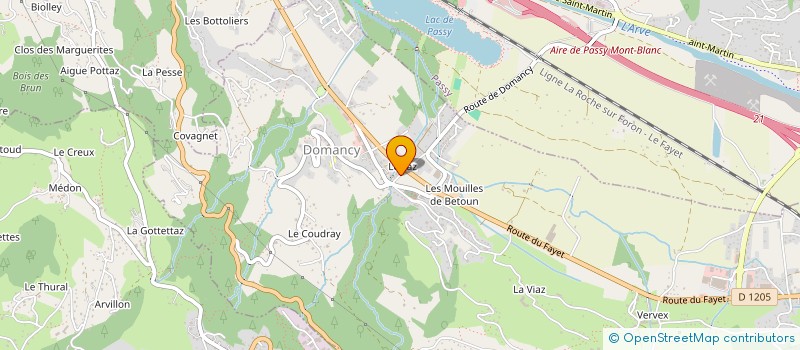 localisation de l'entreprise ASSOCIATION DES UTILISATEURS DE L'ABATTOIR DU PAYS DU MONT-BLANC  DOMANCY