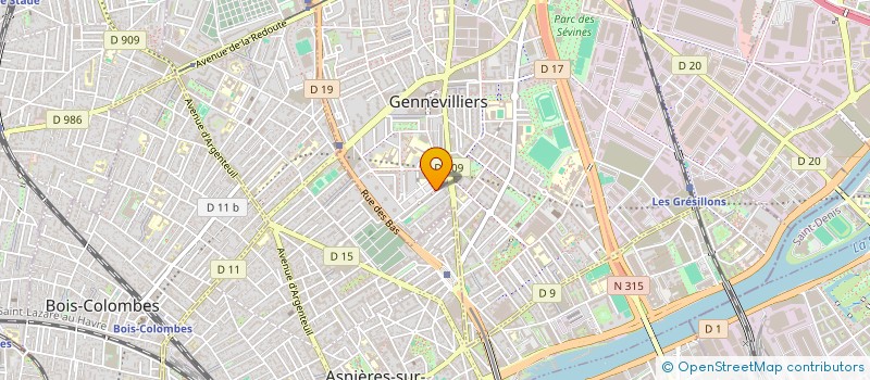 localisation de l'entreprise ASSOCIATION DES UTILISATEURS EO à GENNEVILLIERS