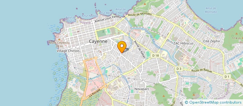 localisation de l'entreprise ASSOCIATION DES VAUDOUISANTS DE GUYANE  CAYENNE