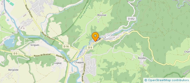 localisation de l'entreprise ASSOCIATION DES VESPAS D'AUZON  AUZON