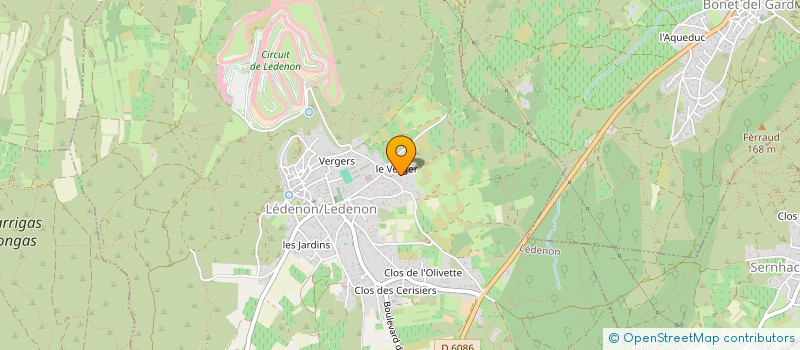 localisation de l'entreprise ASSOCIATION DES VETERANS DE LEDENON SECTION FOOTBALL  LEDENON