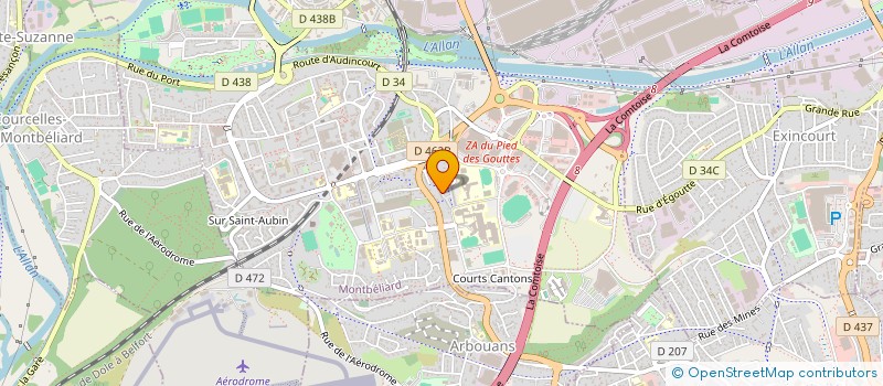 localisation de l'entreprise ASSOCIATION DETENT'ETUD  MONTBELIARD