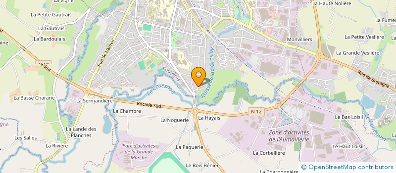 localisation de l'entreprise ASSOCIATION DETENTE SANTE LOISIRS  FOUGERES