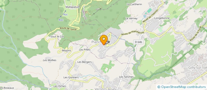 localisation de l'entreprise ASSOCIATION DEVELOPPEMENT PERSONNEL ET BIEN ETRE  PLANCHERINE