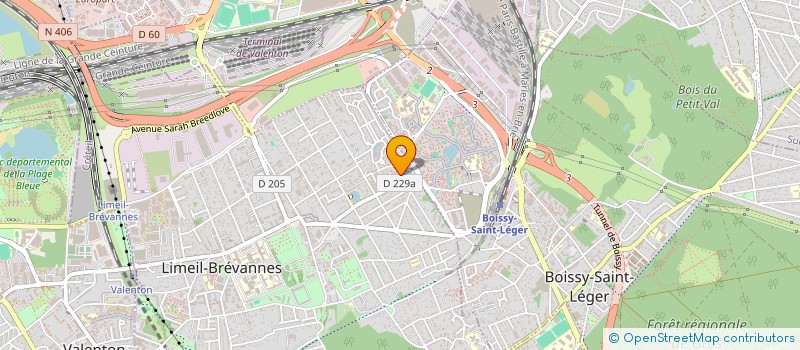 localisation de l'entreprise ASSOCIATION DIACONALE DE L'EGLISE PROTESTANTE EVANGELIQUE MISSIONNAIRE  LIMEIL-BREVANNES