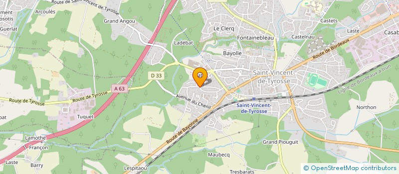 localisation de l'entreprise ASSOCIATION DIDASCALIB'  SAINT-VINCENT-DE-TYROSSE