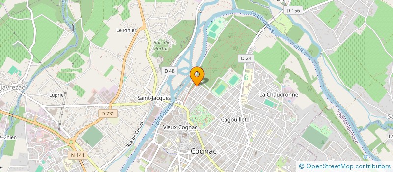 localisation de l'entreprise ASSOCIATION DIFFUSION LANGUES ETRANGERES à COGNAC