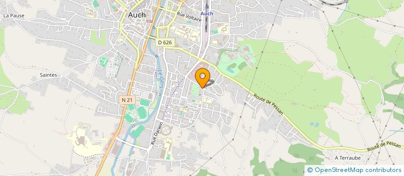 localisation de l'entreprise ASSOCIATION DIOCESAINE PAROISSE AUCH SUD  AUCH