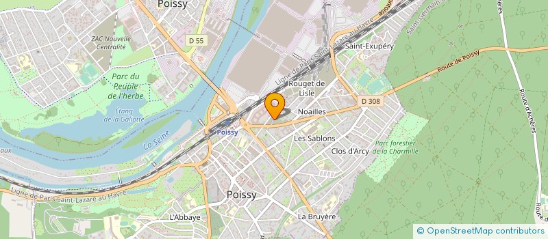 localisation de l'entreprise ASSOCIATION DIOGENE  POISSY