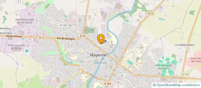 localisation de l'entreprise ASSOCIATION DIOPTINE  MAYENNE