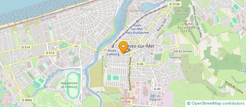 localisation de l'entreprise ASSOCIATION DIV'IN COMEDIE  DIVES-SUR-MER