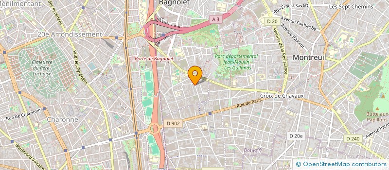 localisation de l'entreprise ASSOCIATION DJERBA PROJECT (ADP)  BAGNOLET