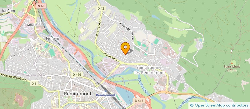 localisation de l'entreprise ASSOCIATION DJFS SONO  SAINT-ETIENNE-LES-REMIREMONT