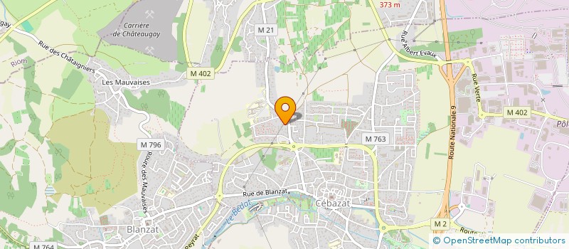 localisation de l'entreprise ASSOCIATION DOME ACCOMPAGNEMENT SOINS PALLIATIFS  CEBAZAT