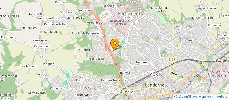 localisation de l'entreprise ASSOCIATION DON BOSCO - SERVICES TECHNIQUES à LANDERNEAU
