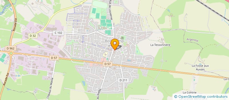 localisation de l'entreprise ASSOCIATION DON DE SANG BENEVOLE DE BONCHAMP LES LAVAL - ARGENTRE - LOUVIGNE  BONCHAMP-LES-LAVAL