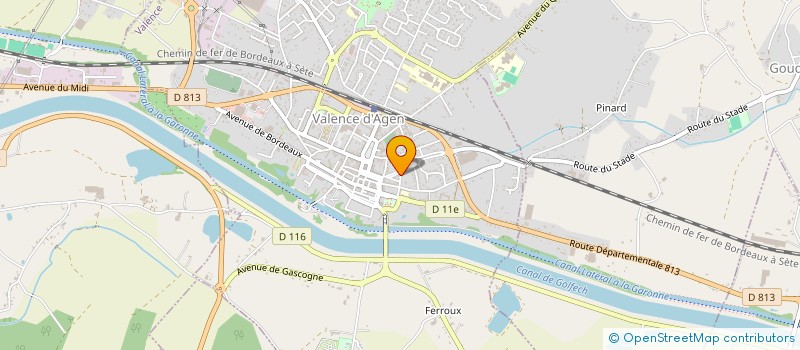 localisation de l'entreprise ASSOCIATION DONNEURS DE SANG BENEVOLES DES CANTONS DE VALENCE D'AGEN-AUVILLAR à VALENCE