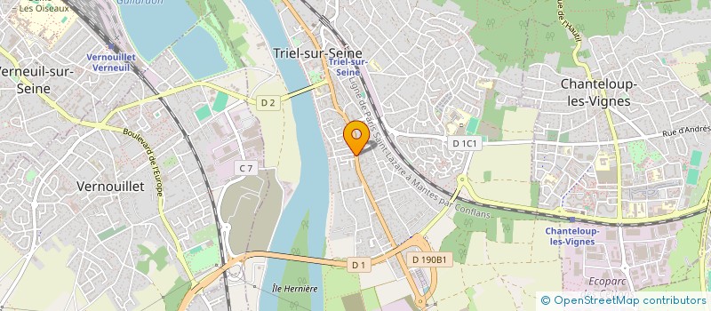 localisation de l'entreprise ASSOCIATION DORCAS (AD)  TRIEL-SUR-SEINE