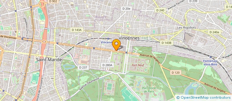 localisation de l'entreprise ASSOCIATION DOUBLE BOSSE  VINCENNES