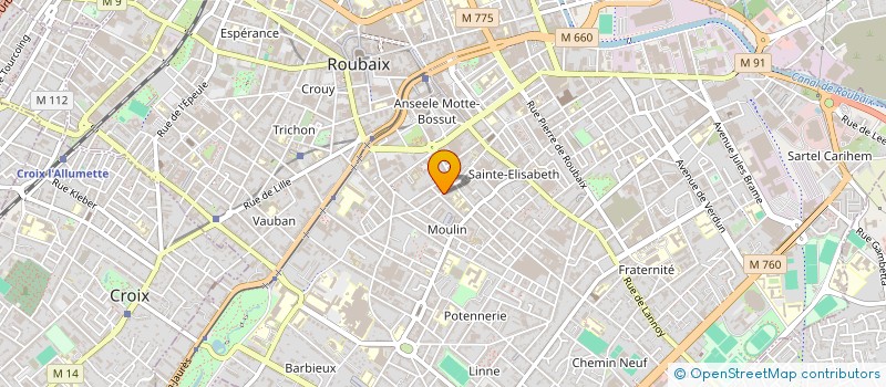 localisation de l'entreprise ASSOCIATION DOUNIA  ROUBAIX