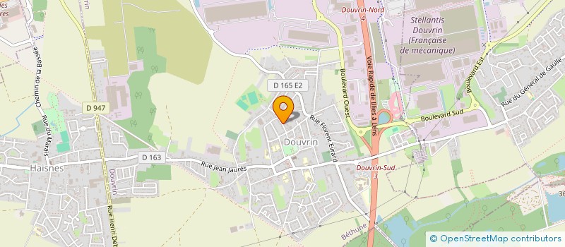 localisation de l'entreprise ASSOCIATION DOUVRIN HAND BALL CLUB  COURRIERES