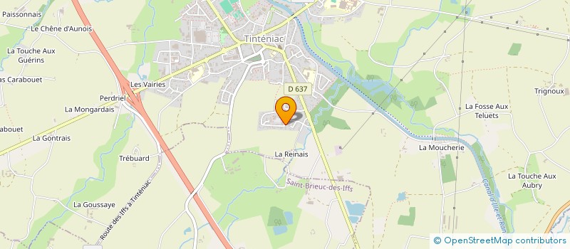 localisation de l'entreprise ASSOCIATION DRAGON VERT TINTENIAC  TINTENIAC