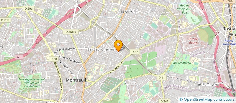 localisation de l'entreprise ASSOCIATION DRAGONS ET MERVEILLES à MONTREUIL