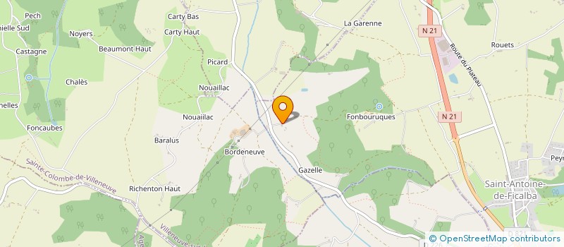 localisation de l'entreprise ASSOCIATION DROIT A LA NATURE à SAINT-ANTOINE-DE-FICALBA