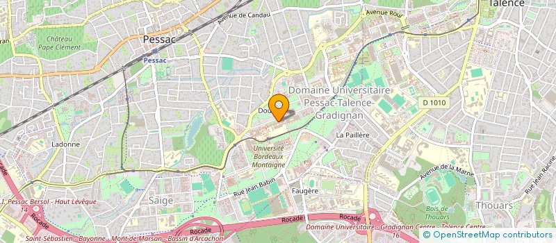 localisation de l'entreprise ASSOCIATION DROIT ET LANGUES DE L'UNIVERSITE DE BORDEAUX à PESSAC