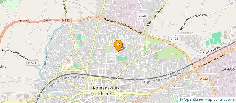 localisation de l'entreprise ASSOCIATION DROME SPORTIVE à ROMANS-SUR-ISERE