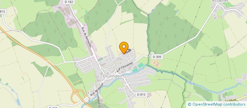 localisation de l'entreprise ASSOCIATION DRULINGEN-EQUIPE DE SOINS PRIMAIRES 67  DRULINGEN