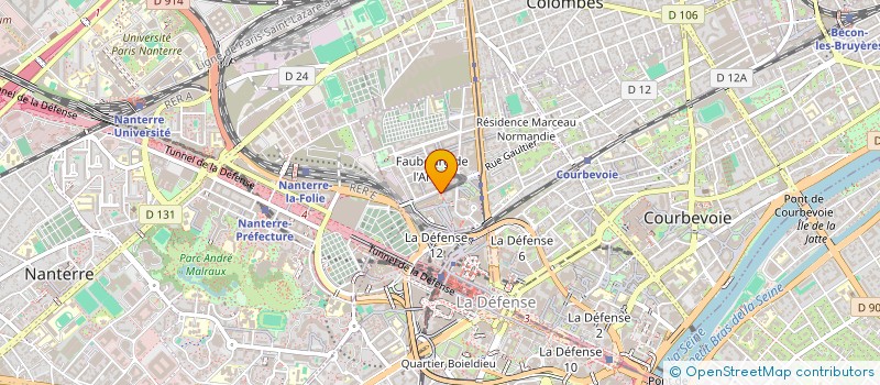localisation de l'entreprise ASSOCIATION DU BUREAU DES ELEVES DE L'EMLV, DE L'ESILV ET DE L'IIM à COURBEVOIE